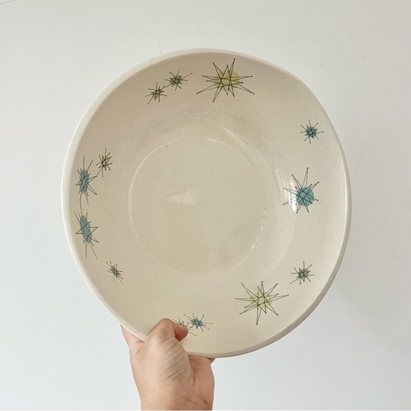 Vintage Midcentury Franciscan Starburst 12" Large Salad Serving Bowl Ovenware - Picture 6 of 10